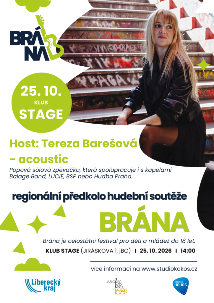 Brána, oblastní kolo, regionální kolo, předkolo, Tereza Barešová, klub Stage